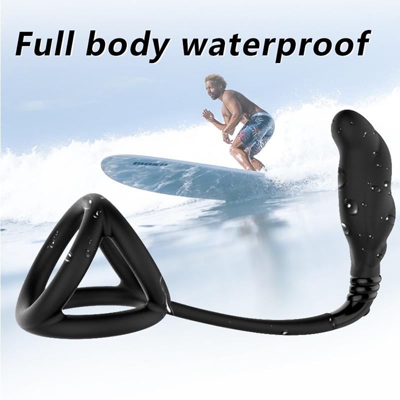 Zeitverzögertes männliches Prostata-Massagegerät, kabelgebundene Steuerung, Analsex-Spielzeug, Sperre des Penis, Hoden zur Verzögerung der Ejakulation, Analplug-Vibrator für den Mann