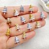 50 pièces Nouvelle Résine Hybride Mignon Petit Sapin de Noël Art des Ongles Strass Plat DIY Noël Scrapbooking Loisirs Créatifs