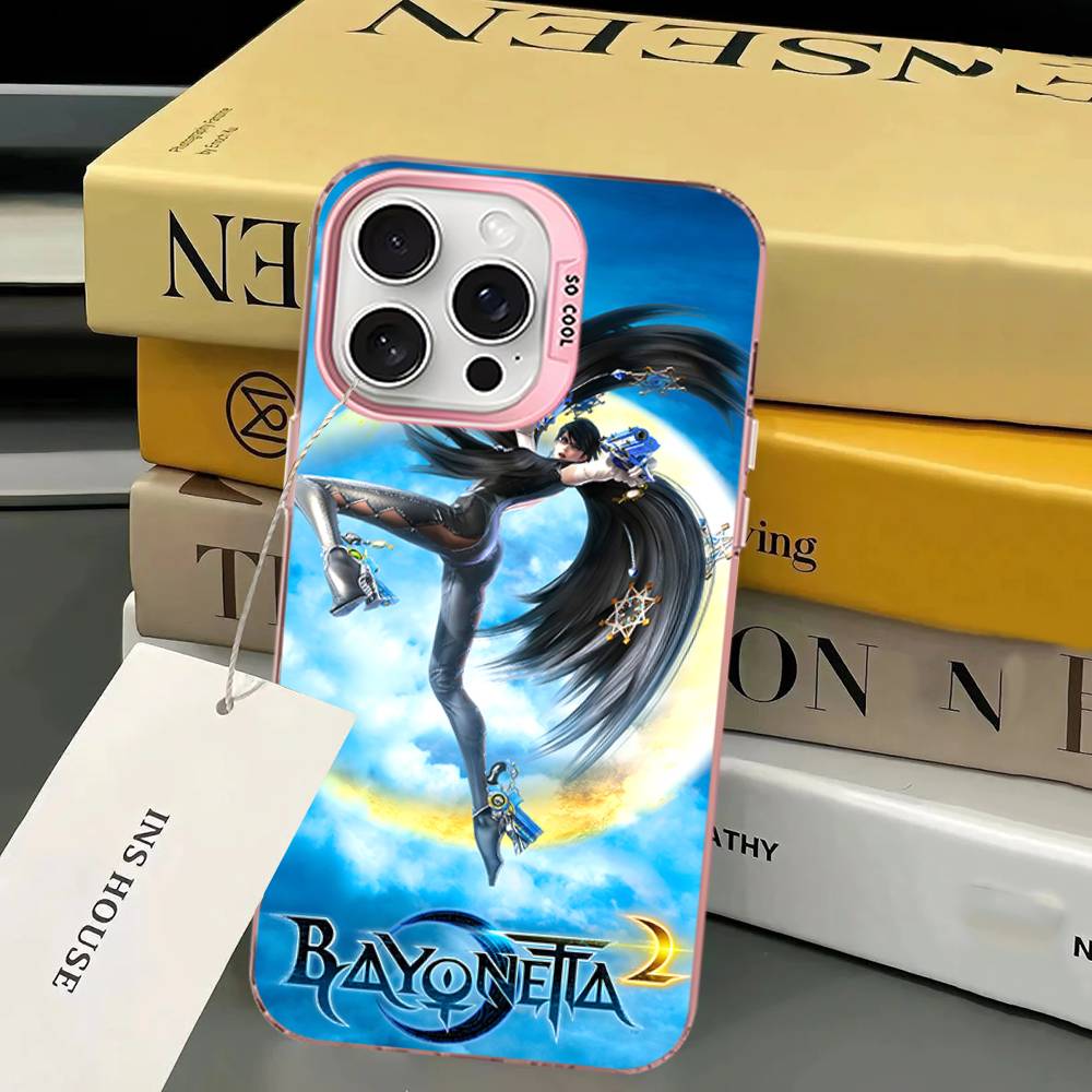 Game Bayonetta Anime Phone Case Color Silver Shell For LPhone 17 16 16e 15 14 13 12 11 Pro Max Plus