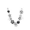 Colar Feminino Japonês-Coreano Hip-Hop Clavícula: Luxuoso, Estrelado, Design de Diamantes Completos