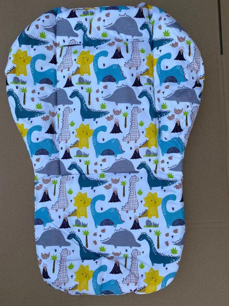 Multi-Color Rainbow Cotton Stroller & High Chair Cushion Pad