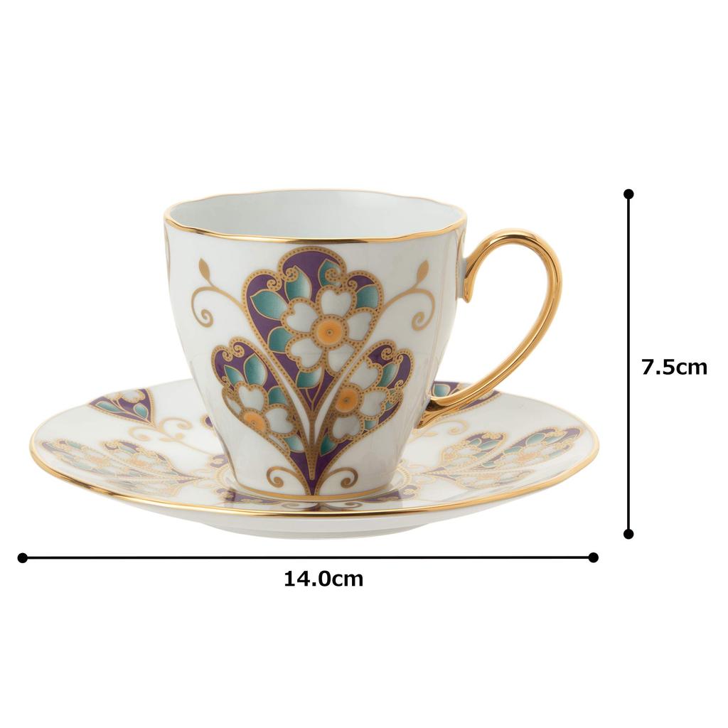 Noritake Coffee Cup Homage Fine Porcelain & Saucer, 160cc, Collection, (Premium White), T2403/H-771