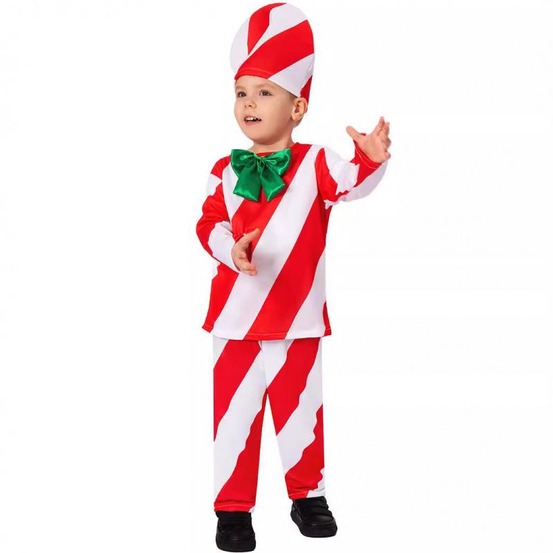 Kids Candy Cane Costume for School Holiday Stage Performance
