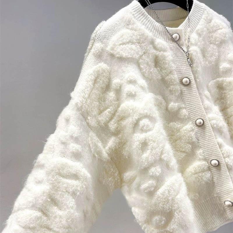 Sweaters Coat Cardigan for Women Autumn Winter Vintage Loose Long Sleeve Knit Cardigan Sweaters Jacket