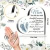 2D Flat Memory Mother Acrylic Heart Desktop Decoration Plaque, Home Decor Plaque Hanging Wall Art Decorative Garden Decoration for Room Door Signs Han