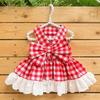 Soft Pet Summer Clothes Fashion Pet Dresses Pet Supplies Cat Plaid Skirt  Small Animal