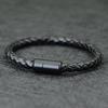 Noter Herren Lederarmband Hiphop Geflochten Magnetverschluss Schwarzes Armband Herren Accessoires Pulsera Hombre Leder Punk Schmuck Geschenk