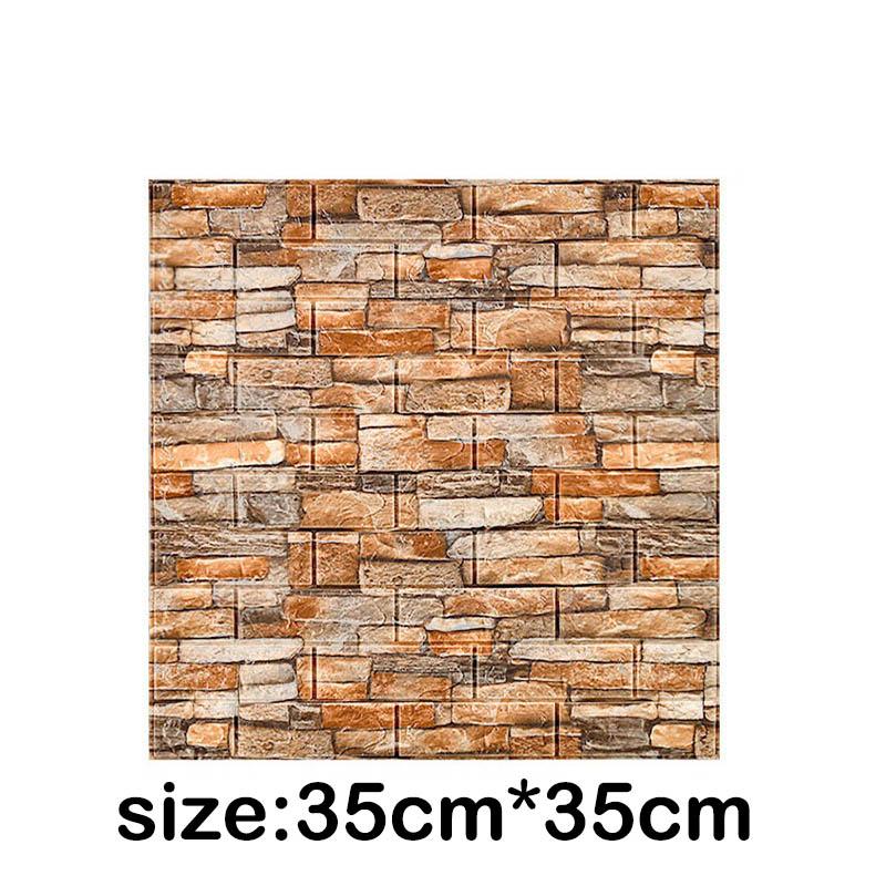 1Pcs 35x30cm Wallpaper Faux Brick Bedroom Home Decor Waterproof Self Adhesive DIY Wallpaper Living Room  Background Decoration