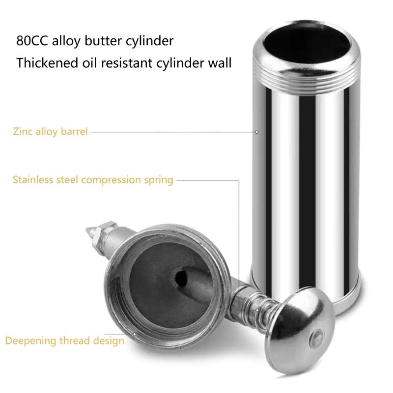 Ergonomic Handheld Grease Guns 80CC Handheld Lubrication Pressure Oiler for Professional Excavators Operators Mechanic
