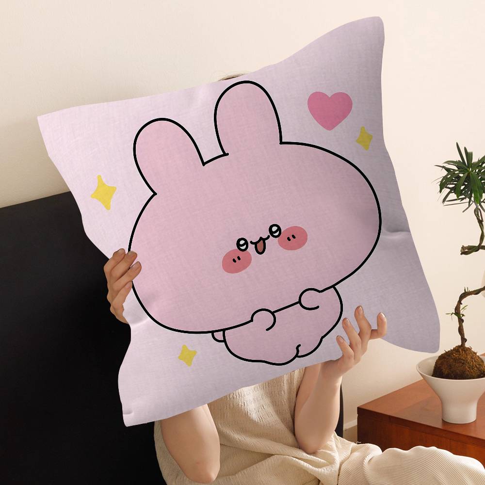 Cartoon Asamimichaan Asleep Cute Asamimi Office Cushion Pillowcase Car Cushion CoverXCM Lumbar Pillowcase Sofa Pillowcover