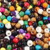 Natural Wooden Beads Colorful Eco-Friendly High Quality Large Hole Loose Beads DIY Handmade Bracelet Necklace Toy Accessories