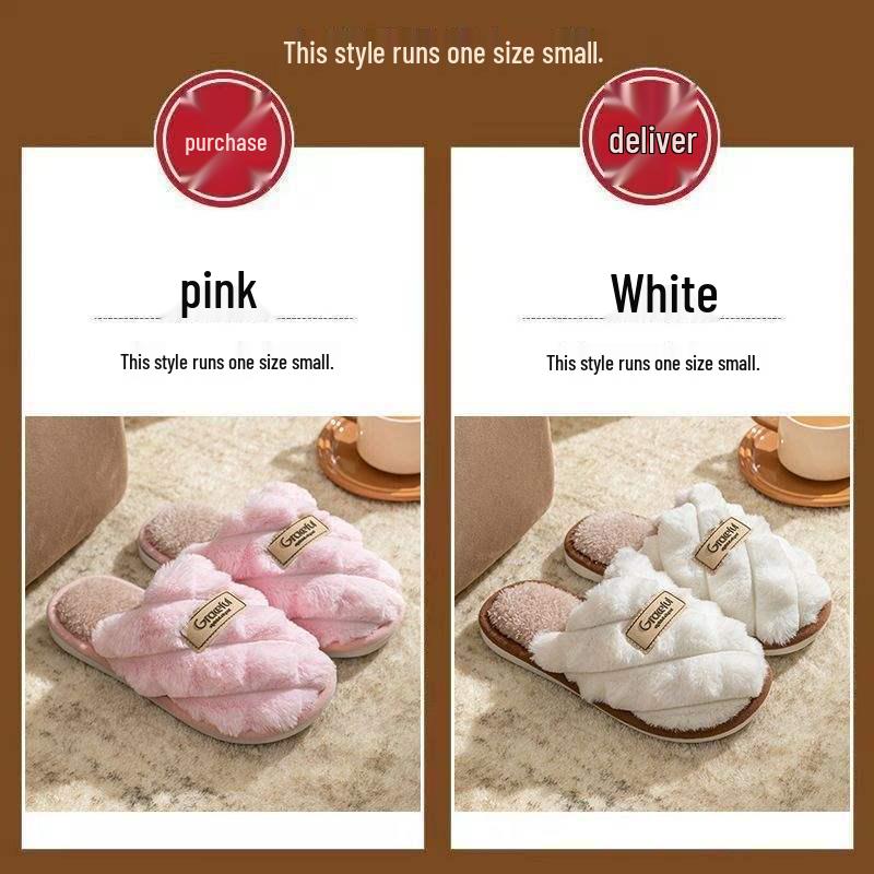Trendy Cotton Non-Slip Indoor Slippers for Women & Couples, Perfect for Autumn and Winter