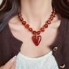 Beads Beaded Necklace Bohemian Style Pendant Jewelry New Heart Pendant Necklace  Party Accessory