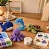 Ocean Animal Bead DIY Craft Kit for Kids with Whale Dolphin Octopus Turtle Models Creative Handmade Educational Set