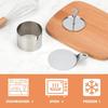 Stainless Steel Round Cake Molds 6-Pack, 7.5cm Mousse Ring Pastry Cutter with Cake Press and Lifter, Baking Ring for Dessert
