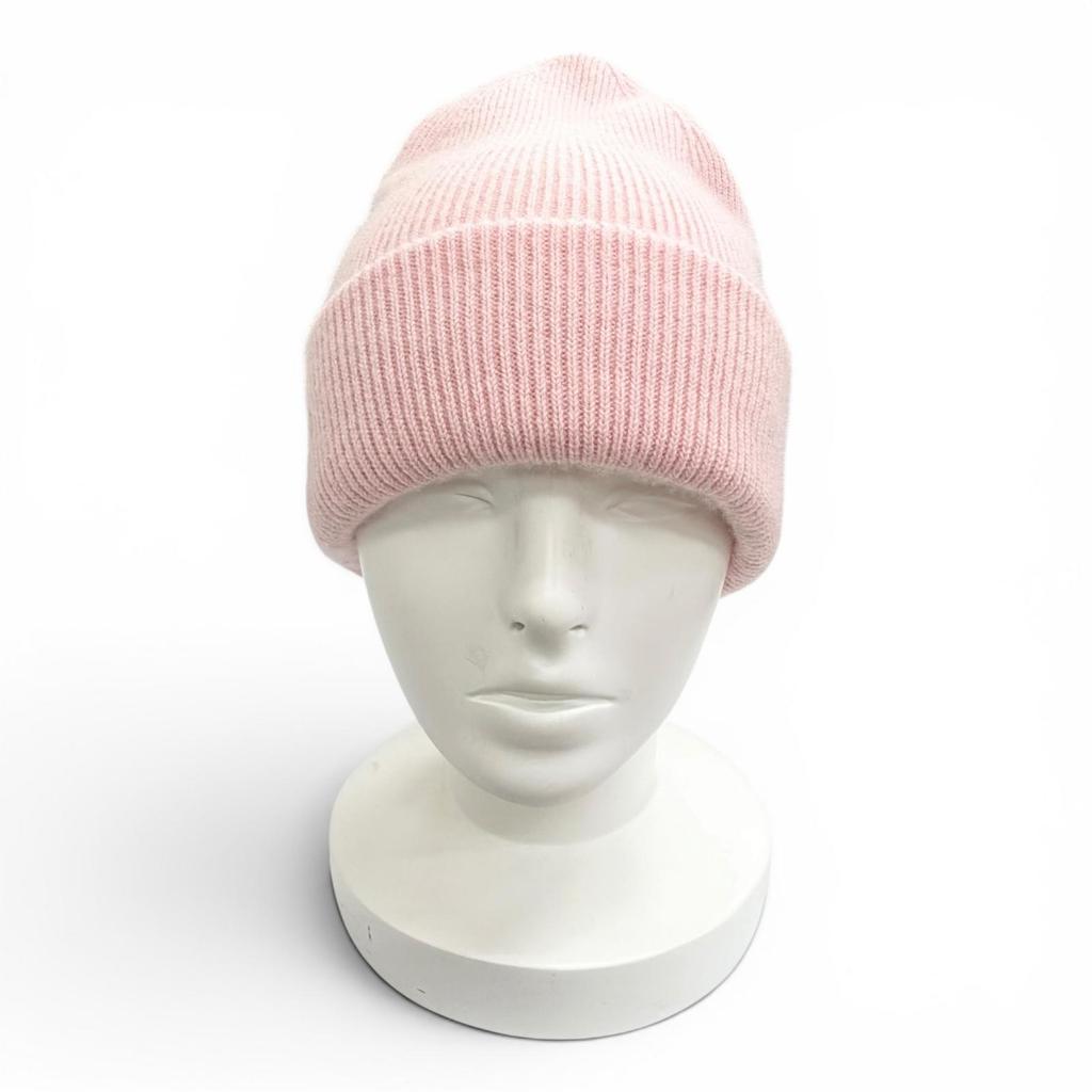 Excellent HERMES Knit Cap Beanie Leesa Slalom Serie Button Wool Women L H252002N Used