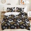 Three-Piece 3D Quilt Cover Plant Leaves Simple Wind Kit Bedding