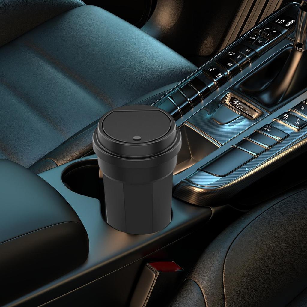 Cup-Shaped Car Trash Can Portable Automotive Garbage Bin, Travel Camping Road Trip Driving Truck SUV Backseat Commuting Supplies