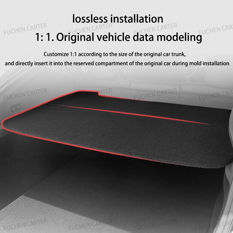 For Tesla Model Y Juniper 2025+ Car Trunk Partition Panel Rear Luggage Carrier Retractable Partition Outdoor Storage Accessories