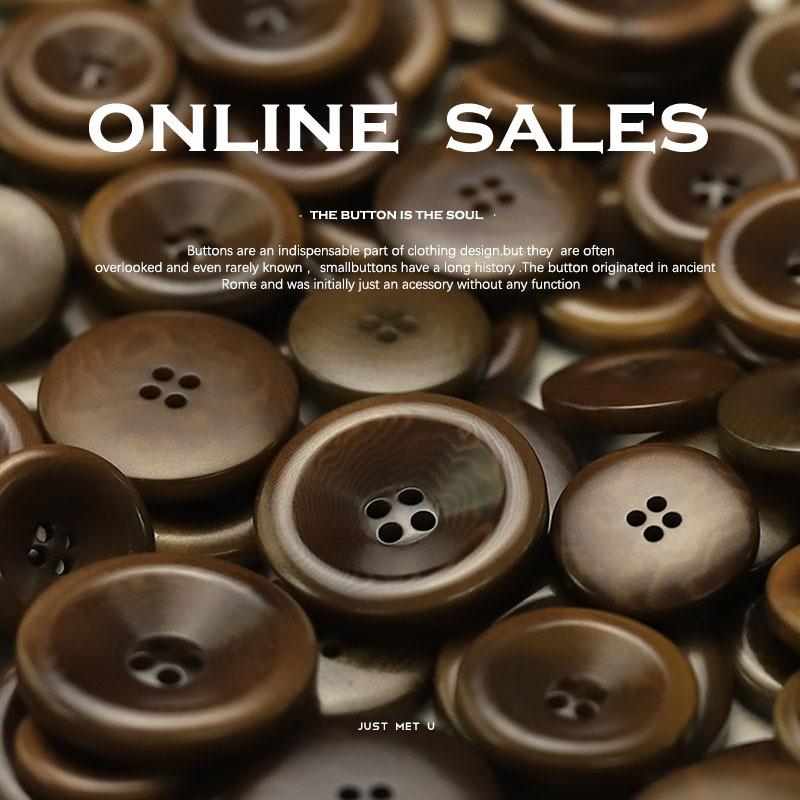 Fruit Four-Eyed Bowl Button Knitted Cardigan Sweater Button Suit Windbreaker Fur Coat Decorative Button