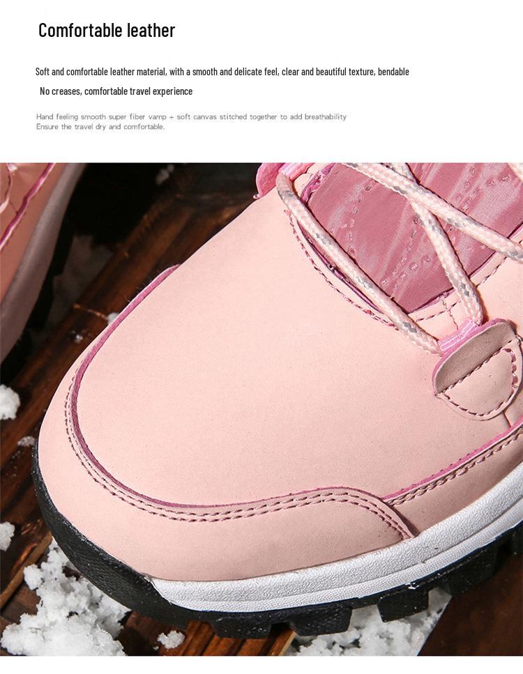 Women's Waterproof Winter Snow Boots - Non-Slip, Thick, Warm, Mid-Calf Cotton Boots for Outdoor Travel