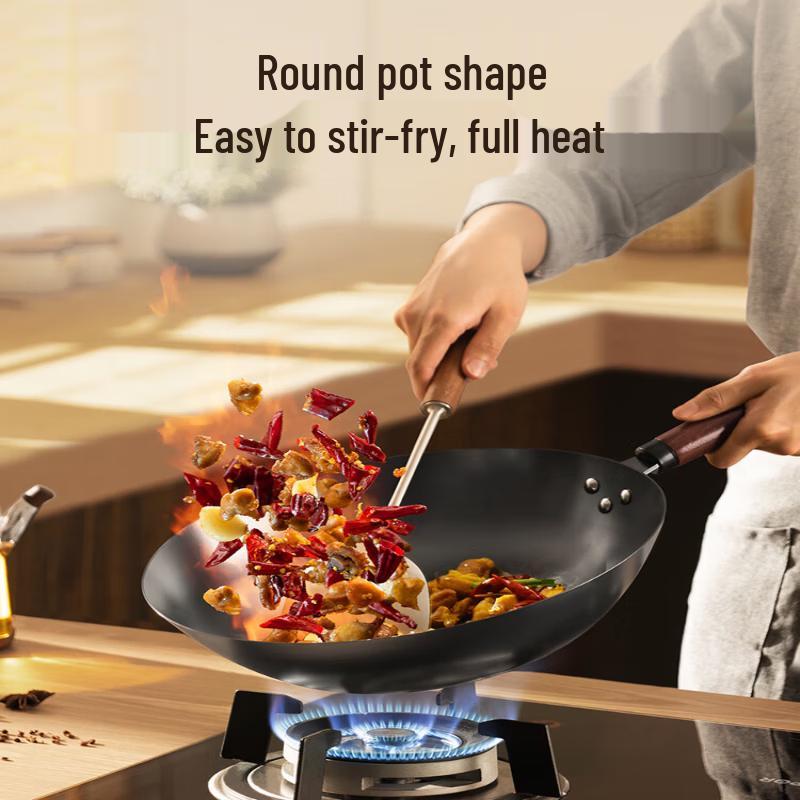 SUPOR 30cm Fine Iron Non-Coated Wok