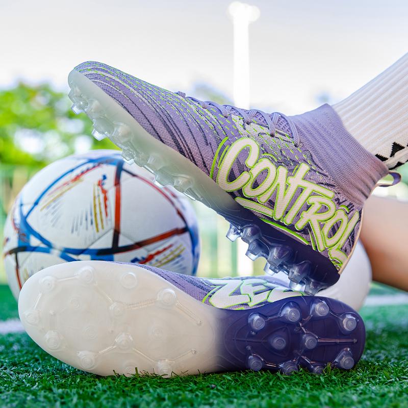 Herren Neue FG Fußballschuhe Sneaker Rasen Tenis Widerstandsfähig Lange Stollen Männliche Fußballschuhe Atmungsaktiv Knöchel Fußballschuhe Spiel