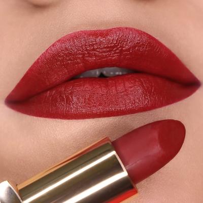Iba Long Stay Matte Lipstick for Women- M08 Burgundy Red, 4g | Creamy Matte Finish & Smooth Texture | Long-Lasting | Hydrated Lips | Enriched with