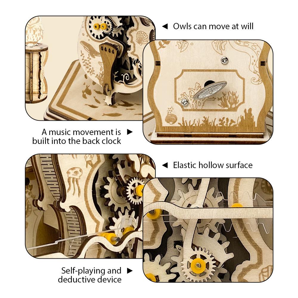 Music Box for Adult To Build Cello Music Box Kit 3D Wooden Puzzles DIY Assembly Creative