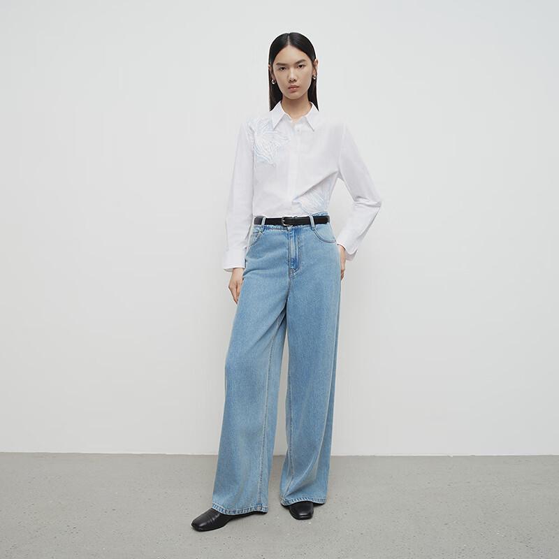 Women's Baggy High-Waisted Straight-Leg Denim Jeans
