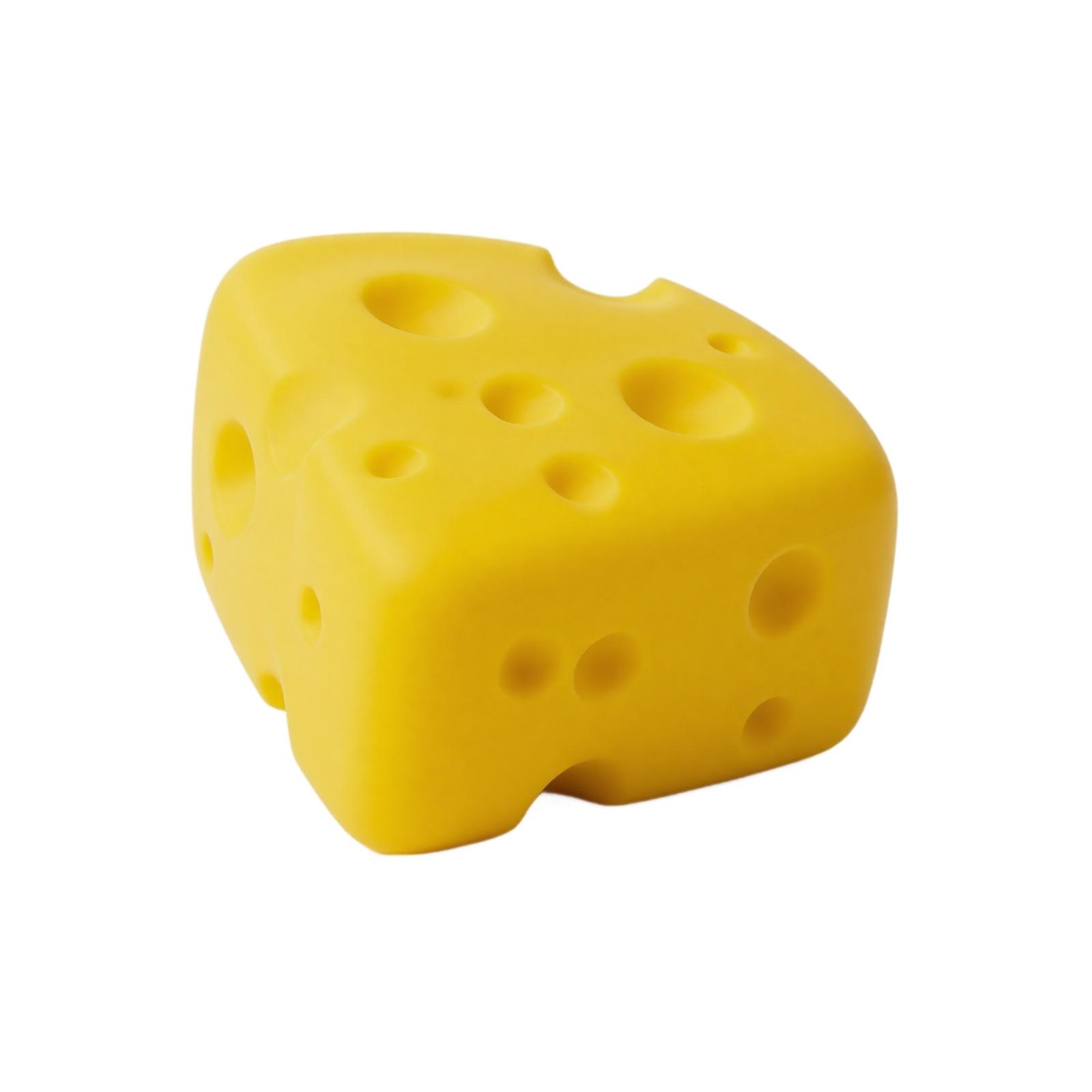 

10cm Slow Rebound Cheese Shape Soft Clay Stress Relief Toy Squeeze Decompression Toy with Packaging Box for Sensory Play and Relaxation