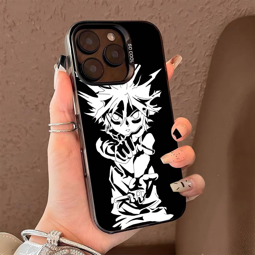 H-Hunter-Hunter Killua Phone Case for iPhone 17 17Air 16 15 14 13 12 11 Pro Max Plus Colorful Silver