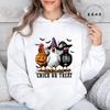 Halloween Chick or Treat Print Women  Hoodie Halloween Funny Chicken Graphic Hoodies Horror Spooky Season Sweatshirt Tops