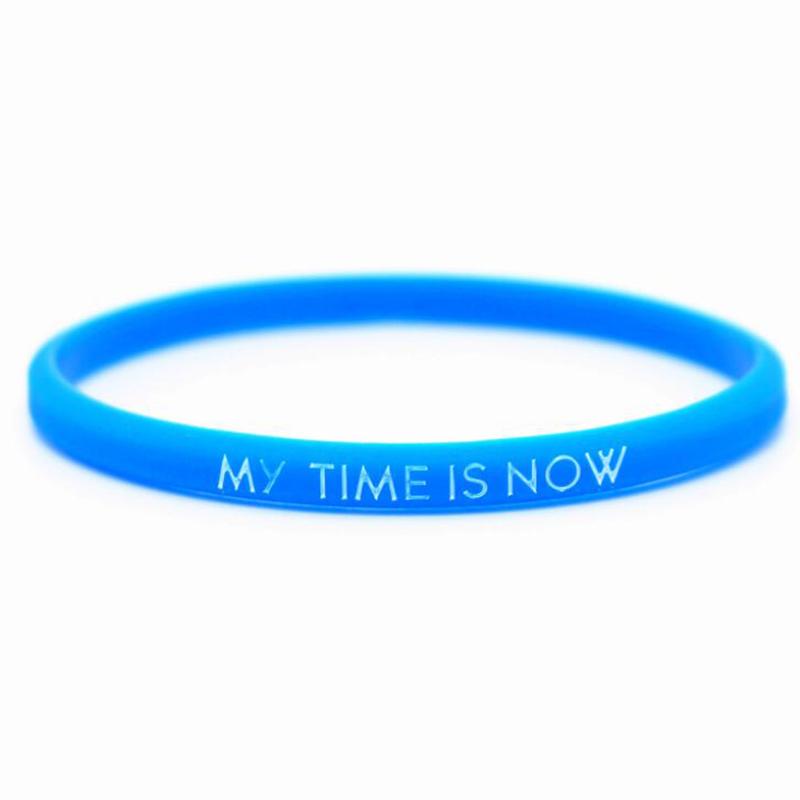 My Time Is Now Student Couple Silicone Bracelet Sports Wrist Band
