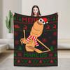 Marcus The Worm Ugly Christmas Plush Blanket Italian Brainrot Funny Throw Blankets for Home 150*125cm Ultra-Soft