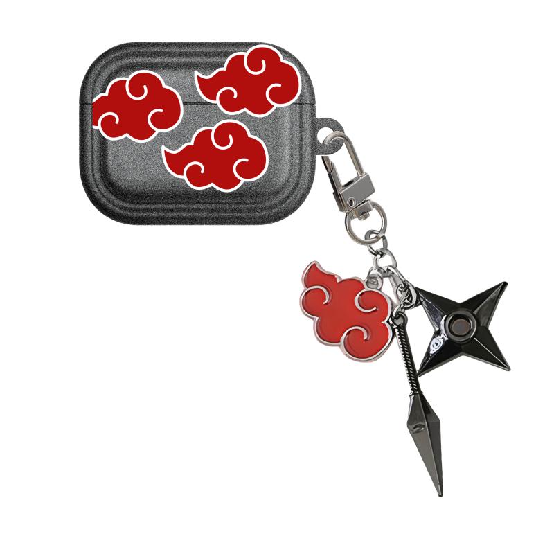 

Naruto Logo Akatsuki Earphone Phone Case for Apple AirPods 1 2 3 Pro 4 Pro2 2nd Shuriken Pendant Headset Headphone Cover AirPods 1 2