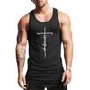 Do The Work Brand Fitness Culturism Sală de sport Antrenament sportiv Bărbați Respirabil Casual Bumbac pur Imprimat Decolteu O, Tank Top Plus Size