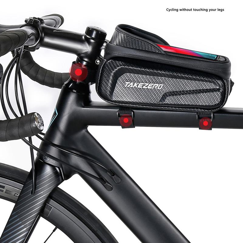 Fahrradtasche Vorderrrohr Touchscreen Rahmen Wasserdichte Handyhülle Radfahren Mountainbike Zubehör
