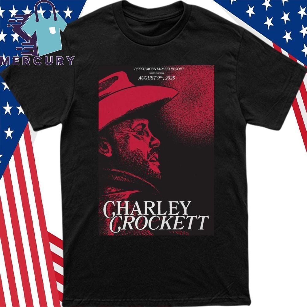 Charley Crockett Beech Mountain On Aug 9 2025 Tour Poster Shirt Unisex T-Shirt L