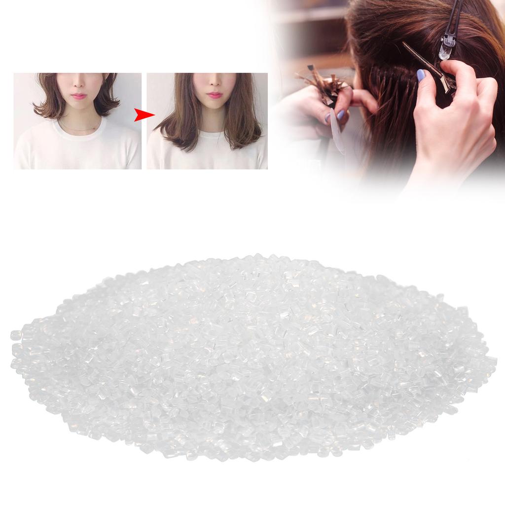 Transparent Hair Extension Keratin Granule Hot Fusion Extension Glue Bead Accessory 100g