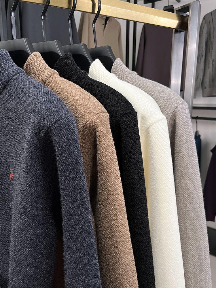 Men's Winter High Neck Knit Sweater