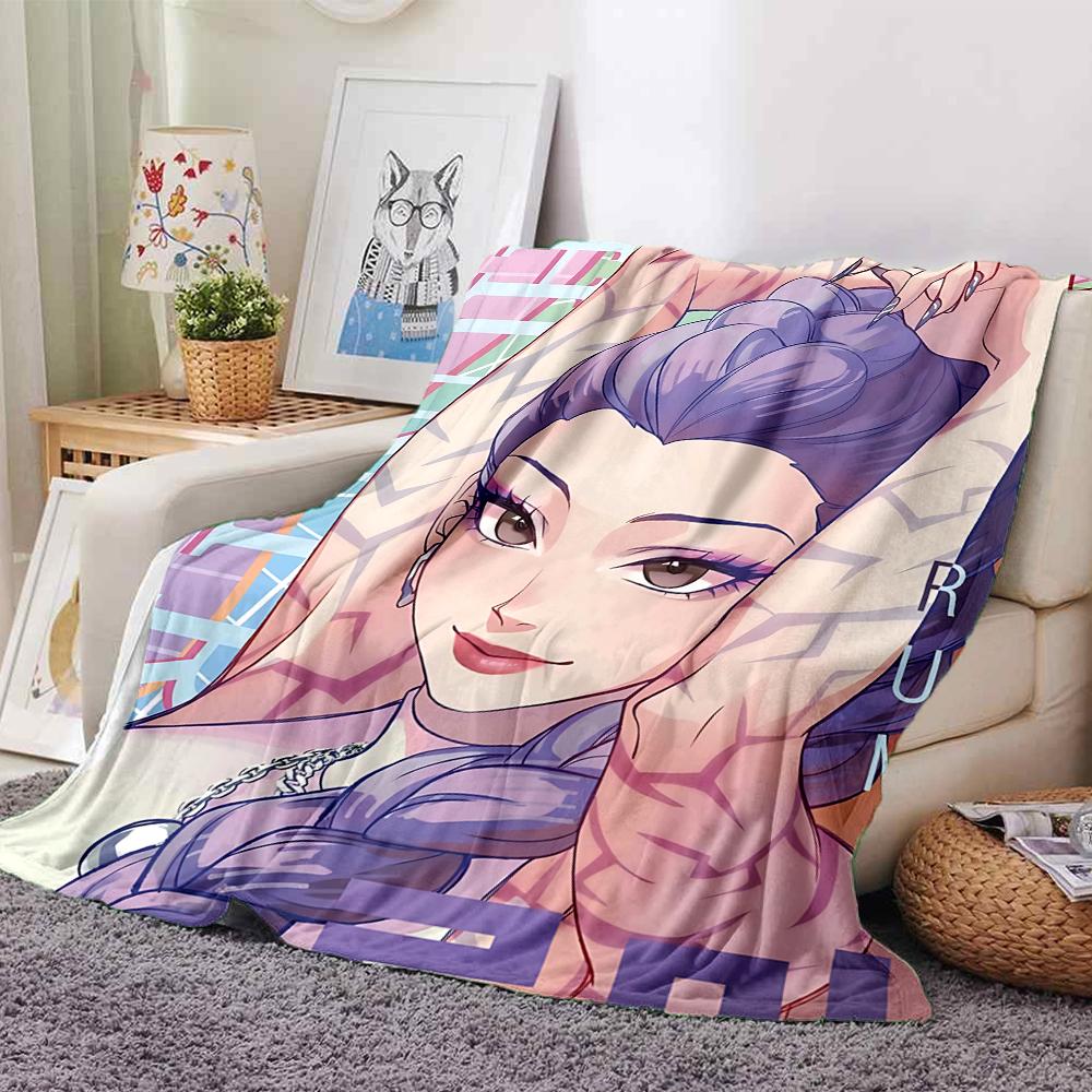 1Pc Purple Hair Hunter Blanket For Couch Bed Plush Cozy Fuzzy Blanket Super Soft Warm Blankets For Fall And Winter 0918206