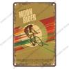 Hisun Tin Sign Vintage Bicycle Poster Metal Signs Plaque Retro Bike Cyclocross Metal Plate Tin Sign Garage House Wall Decor Xcm