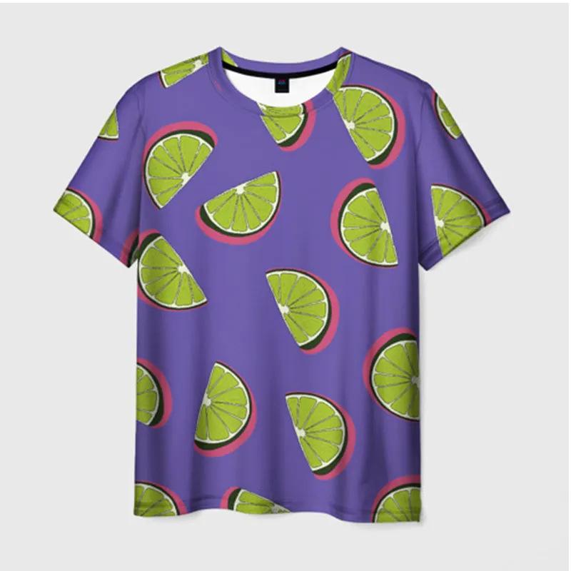 Fashionable Men's Women's Fruit Patterned T-shirts Street Hip-hop 3D Printed T-shirts