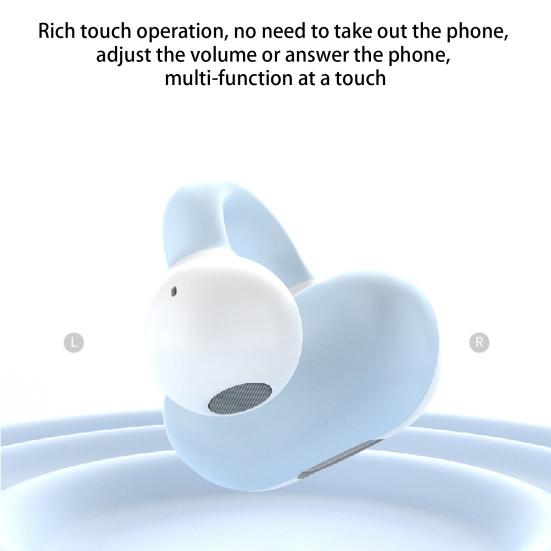 M-S8 Écouteurs de sport Conduction osseuse Clip d'oreille Étanche à la vie Compatible Bluetooth 5.3 Son HiFi Écouteurs sans fil Fourniture pour la maison