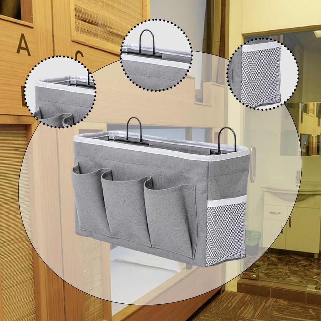 Bedside Hanging Storage Bag Organizer Container Pouch Versatile Multiple Pockets for