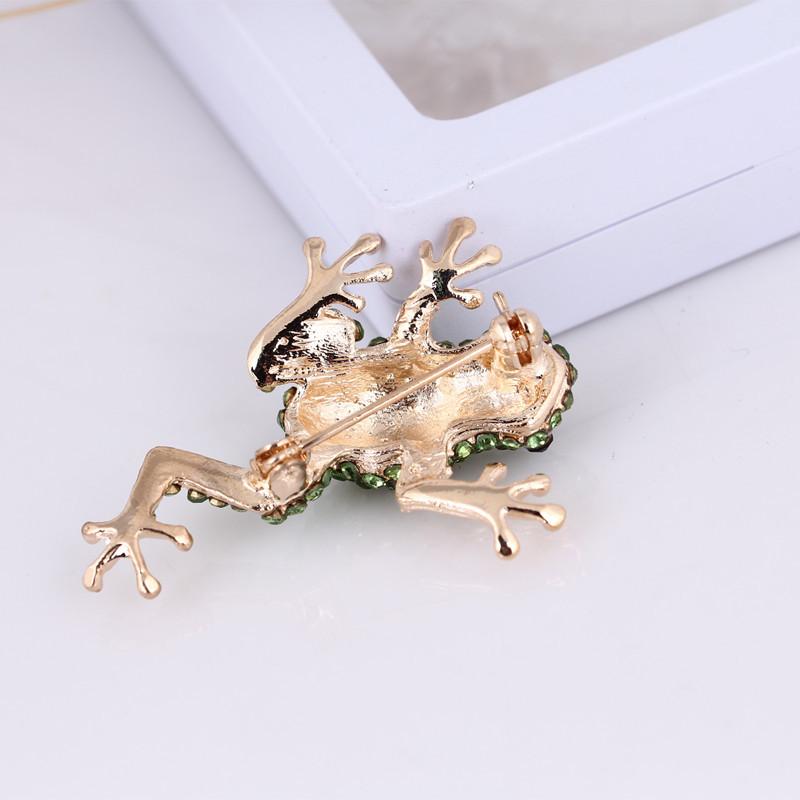 Luxury Full Rhinestone Frog Brooches For Women Unisex Party Wedding Gifts Animal Brooch Pins Jewelry
