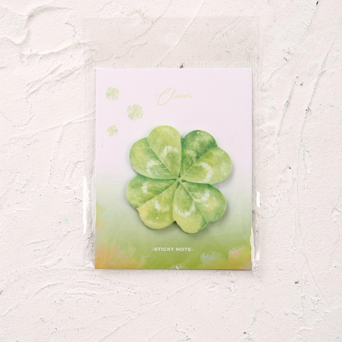 Japanese Easy Cartoon Simulated Colorful Four-Leaf Clover Leaf Series | Craft Sticky Notes Planning Pads, Paper Material