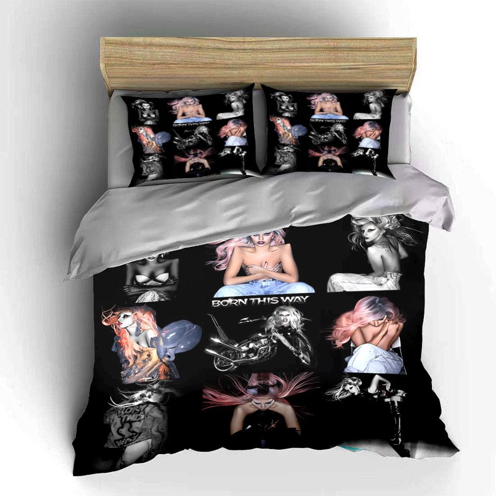 Born This Way Stylish Artwork Bedding Duvet Cover Set Duvet Cover Pillowcases (1*Duvet Cover 2*Pillowcases, Without Duvet Insert)
