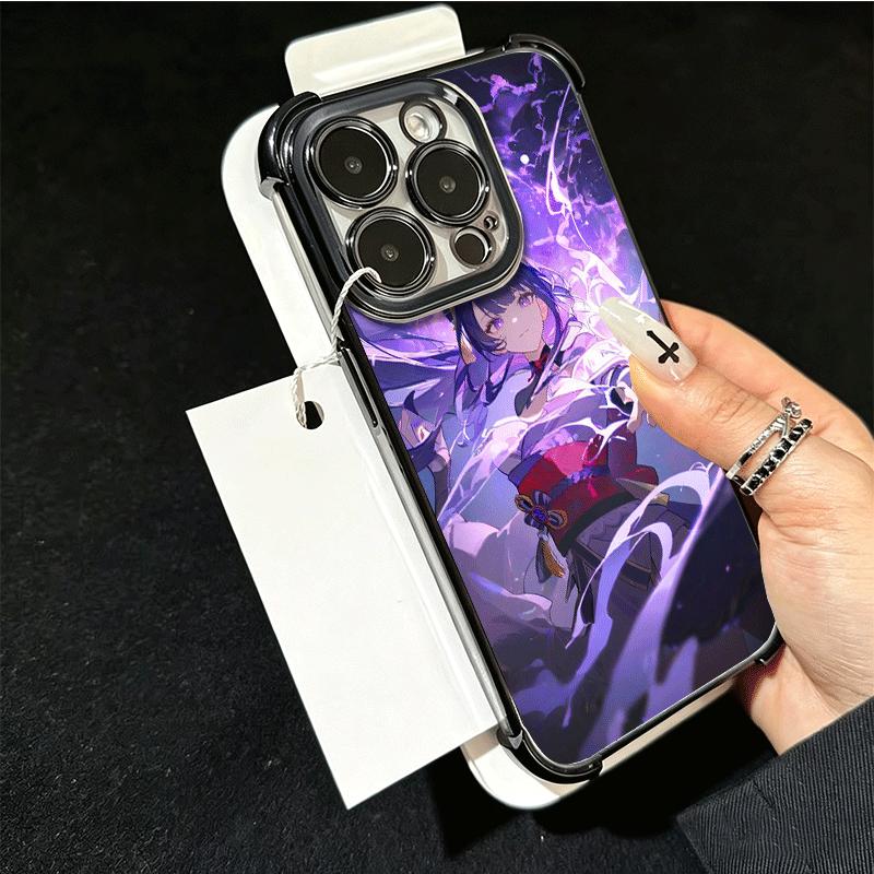 Genshin Impact Raiden Shogun Plating Phone Case For Xiaomi Poco X5 X6 X7 X8 Pro Max F8 Ultra F7 M8 M7 M5S Redmi 15C 15 14C 13C 1